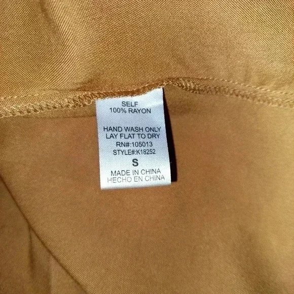 Savanna Jane Blouse Womens Size S Yellow Peasant Embroidered Floral Boho Shirt - Picture 7 of 7